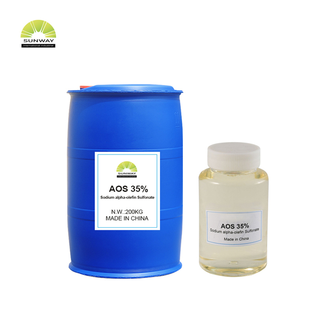 CAS 68439-57-6 35٪ سائل 92٪ مسحوق Aos الصوديوم ألفا أوليفين سلفونات