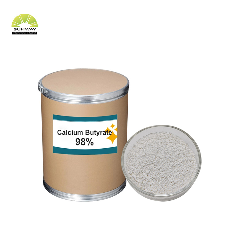 مصنع توريد 98% 50% 90% زبدات الكالسيوم مضافات الأعلاف حمض البوتريك ملح الكالسيوم Cas 5743-36-2 زبدات الكالسيوم