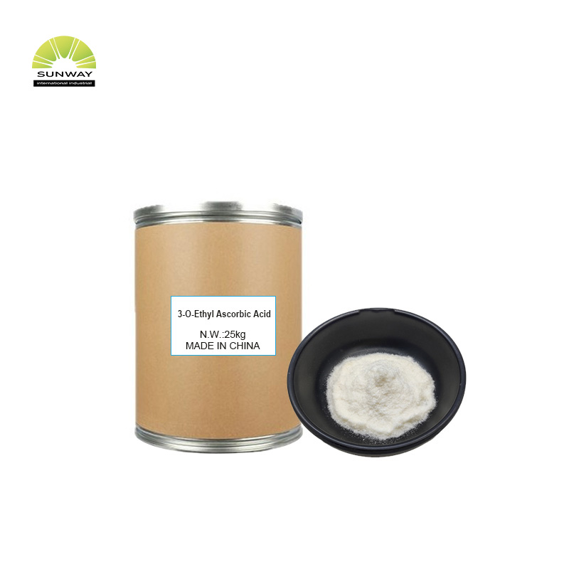 مسحوق فيتامين سي (حمض الأسكوربيك 3-O-إيثيل) بنسبة 99.98%، مواد خام تجميلية لتفتيح البشرة، مناسب لمنتجات التبييض.