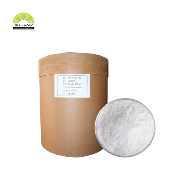 99٪ حمض غابا غاما أمينو بوتيريك 4-حمض أمينوبوتيريك CAS 56-12-2 غابا